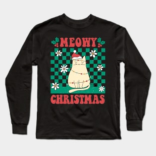 Meowy Christmas Sublimation Long Sleeve T-Shirt